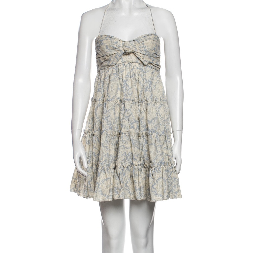 Zimmermann Cream Ruffled Tiered Sundress